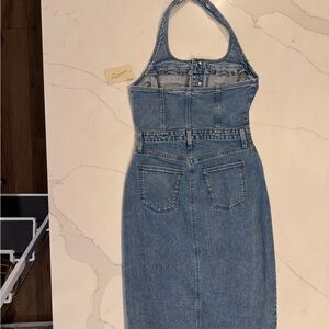 Universal Thread Blue Denim Backless Dress